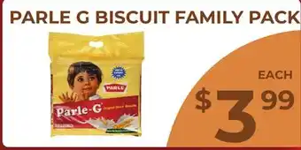 Food World Supermarket PARLE G BISCUIT FAMILY PACK offer