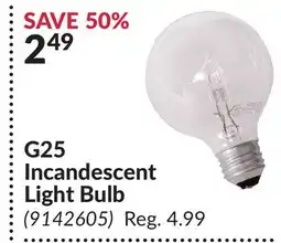 Princess Auto G25 Incandescent Light Bulb offer