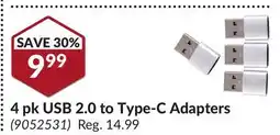 Princess Auto 4 pk USB 2.0 to Type-C Adapters offer