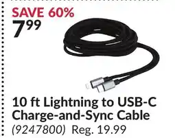 Princess Auto 10 ft Lightning to USB-C Charge-and-Sync Cable offer