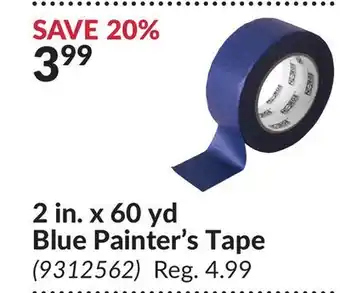 Princess Auto 2 in. x 60 yd Blue Painter's Tape offer