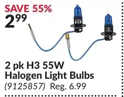 Princess Auto 2 pk H3 55W Halogen Light Bulbs offer