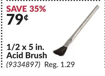 Princess Auto 1/2 x 5 in. Acid Brush offer