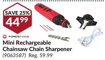 Princess Auto Mini Rechargeable Chainsaw Chain Sharpener offer