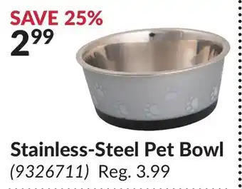 Princess Auto Stainless-Steel Pet Bowl offer