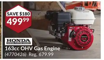 Princess Auto 163cc OHV Gas Engine offer