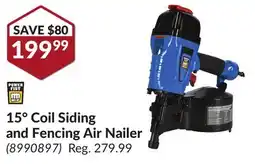 Princess Auto 15° Coil Siding and Fencing Air Nailer offer