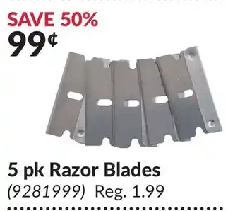 Princess Auto 5 pk Razor Blades offer