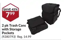 Princess Auto 2 pk Trash Cans with Storage Pockets offer