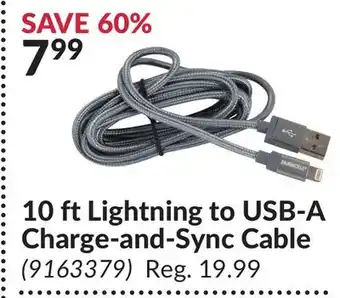 Princess Auto 10 ft Lightning to USB-A Charge-and-Sync Cable offer