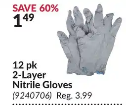 Princess Auto 12 pk 2-Layer Nitrile Gloves offer