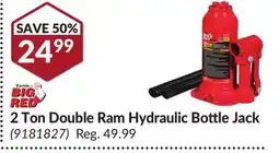 Princess Auto 2 Ton Double Ram Hydraulic Bottle Jack offer