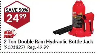 Princess Auto 2 Ton Double Ram Hydraulic Bottle Jack offer