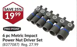 Princess Auto 6 pc Metric Impact Power Nut Driver Set offer