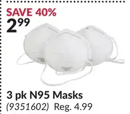 Princess Auto 3 pk N95 Masks offer