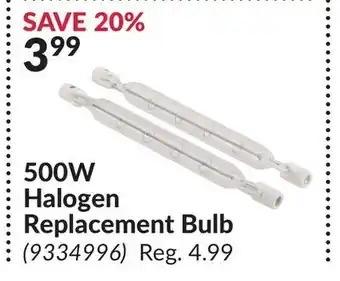 Princess Auto 500W Halogen Replacement Bulb offer