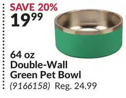 Princess Auto 64 oz Double-Wall Green Pet Bowl offer