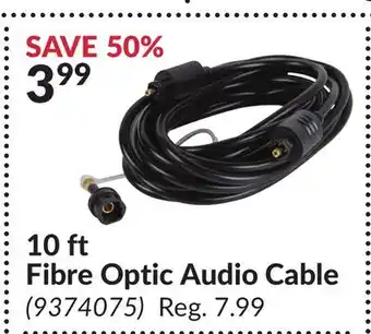 Princess Auto 10 ft Fibre Optic Audio Cable offer