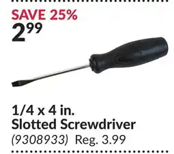 Princess Auto 1/4 x 4 in. Slotted Screwdriver offer