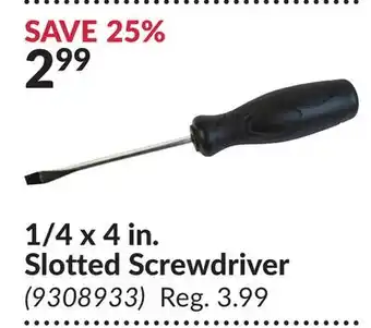 Princess Auto 1/4 x 4 in. Slotted Screwdriver offer