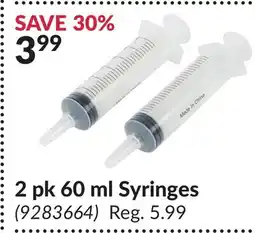 Princess Auto 2 pk 60 ml Syringes offer