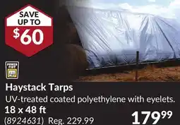 Princess Auto 18 x 48 ft Haystack Tarps offer