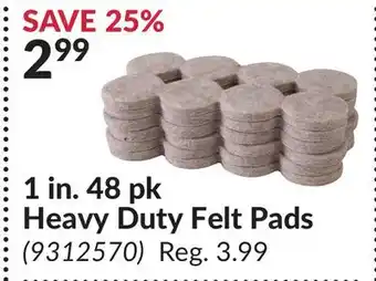 Princess Auto 1 in. 48 pk Heavy Duty Felt Pads offer