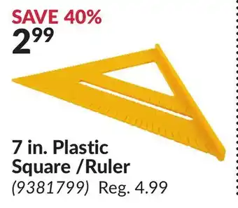 Princess Auto 7 in. Plastic Square/Ruler offer