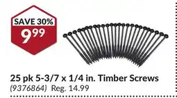 Princess Auto 25 5-3/7 x 1/4 in. Timber Screws offer