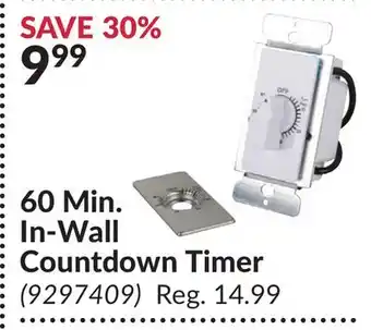 Princess Auto 60 Min. In-Wall Countdown Timer offer