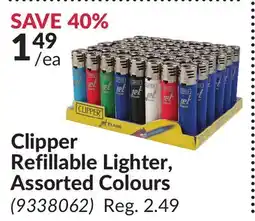 Princess Auto Clipper Refillable Lighter, Assorted Colours offer