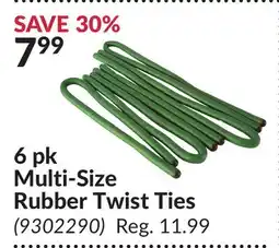 Princess Auto 6 pk Multi-Size Rubber Twist Ties offer