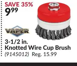 Princess Auto 3-1/2 in. Knotted Wire Cup Brush offer