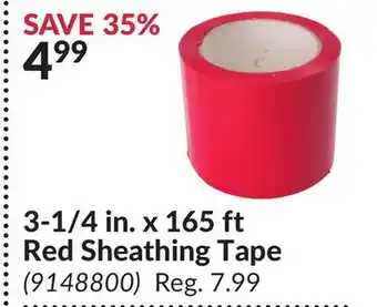 Princess Auto 3-1/4 in. x 165 ft Red Sheathing Tape offer