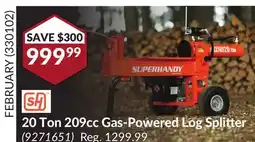 Princess Auto 20 Ton 209cc Gas-Powered Log Splitter offer