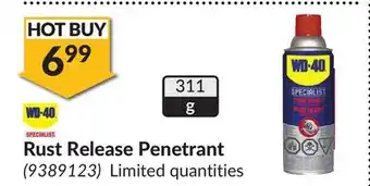 Princess Auto Rust Release Penetrant offer