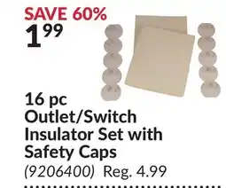 Princess Auto 16 pc Outlet/Switch Insulator Set with Safety Caps offer