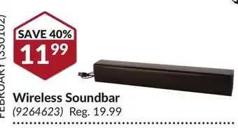 Princess Auto Wireless Soundbar offer