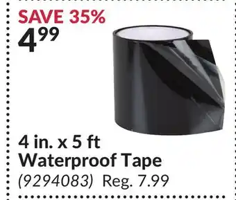 Princess Auto 4 in. x 5 ft Waterproof Tape offer