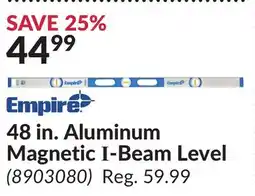 Princess Auto 48 in. Aluminum Magnetic I-Beam Level offer