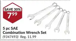 Princess Auto 5 pc SAE Combination Wrench Set offer