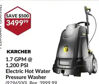 Princess Auto 1.7 GPM@1, 200 PSI Electric Hot Water Pressure Washer offer