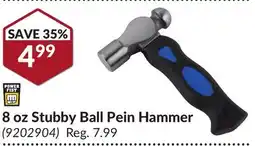 Princess Auto 8 oz Stubby Ball Pein Hammer offer