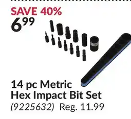 Princess Auto 14 pc Metric Hex Impact Bit Set offer