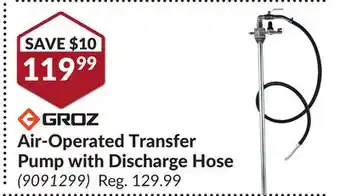 Princess Auto Air-Operated Transfer Pump with Discharge Hose offer