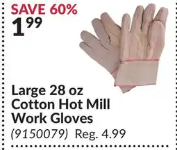 Princess Auto Large 28 oz Cotton Hot Mill Work Gloves offer