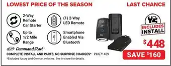 Visions Electronics Command Start 2-Way Remote Car Starter offer