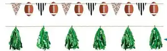 Party City 2-Piece Football Banner, Includes Tassel & Pennant Banner, for Birthday/Sports Party offer