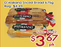 Sunny Food Mart D'italiano Sliced Bread offer