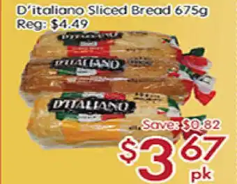 Sunny Food Mart D'italiano Sliced Bread offer